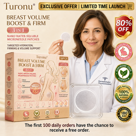 ✨𝑻𝒖𝒓𝒐𝒏𝒖® 💟Targeted Breast Enhancement Advanced Nano Microneedle Patch 🔬