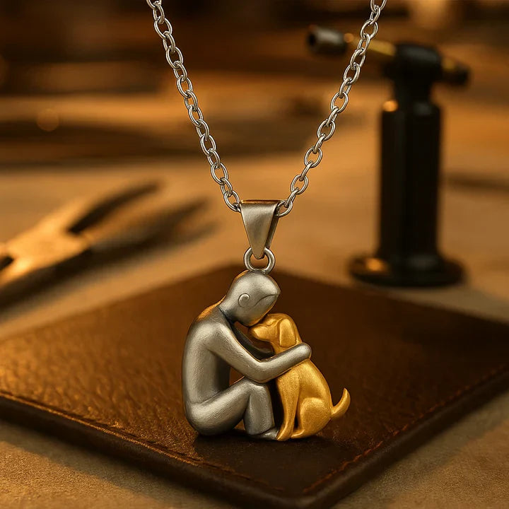 🐕‍🦺CZTICLE Official Store ® 丨Pet Lover's Dog-Hugging Pendant Necklace🎁
