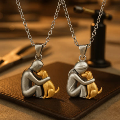 🐕‍🦺CZTICLE Official Store ® 丨Pet Lover's Dog-Hugging Pendant Necklace🎁