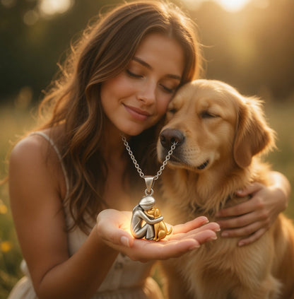 🐕‍🦺CZTICLE Official Store ® 丨Pet Lover's Dog-Hugging Pendant Necklace🎁