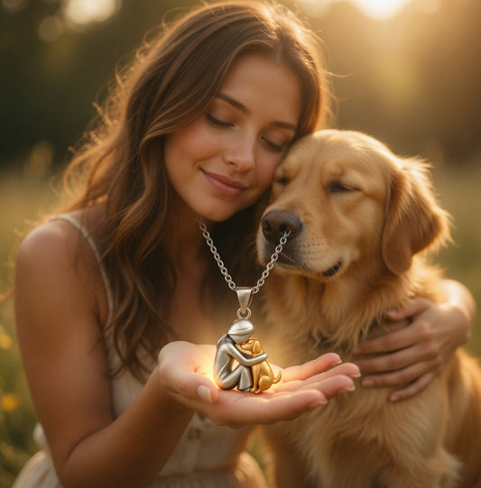 🐕‍🦺CZTICLE Official Store ® 丨Pet Lover's Dog-Hugging Pendant Necklace🎁