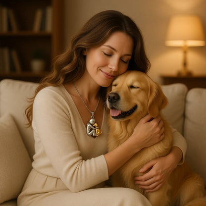 🐕‍🦺CZTICLE Official Store ® 丨Pet Lover's Dog-Hugging Pendant Necklace🎁