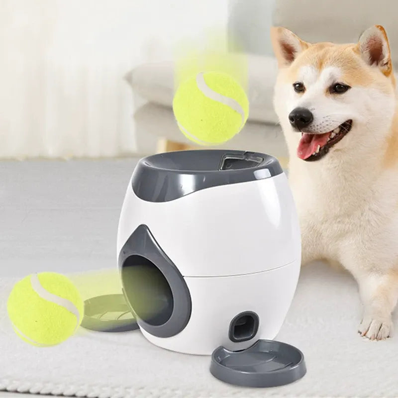 🐶 Creawel® Pet Dog Toys,Electronic Usb Dog Two Tennis,Food rewards, Dog Interactive Training, Intelligent Automatic Food Leakage Device