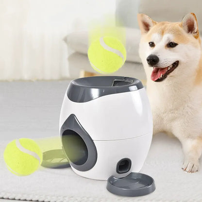 🐶 Creawel® Pet Dog Toys,Electronic Usb Dog Two Tennis,Food rewards, Dog Interactive Training, Intelligent Automatic Food Leakage Device